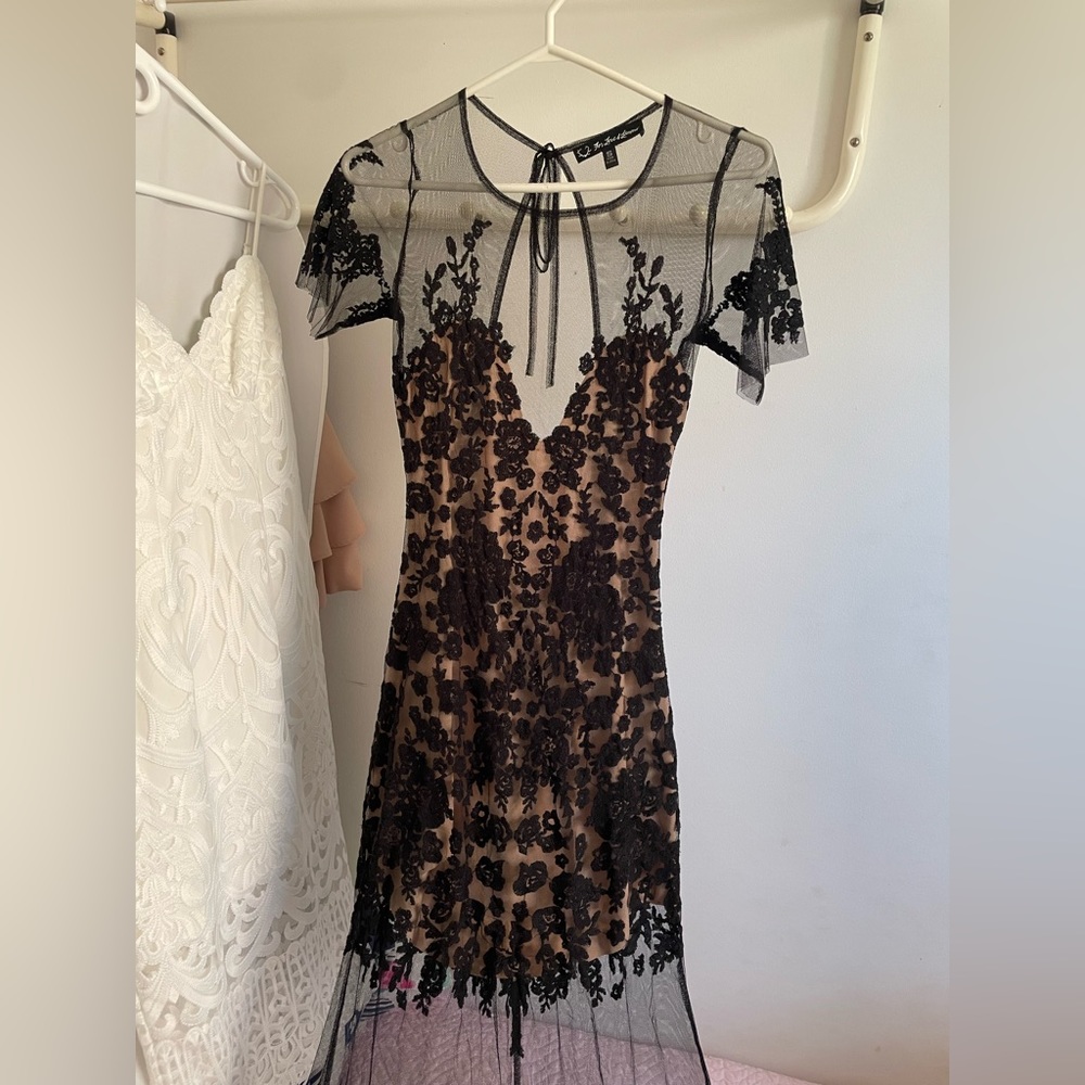 For Love & Lemons Black Lace & Mesh See Through Dress! Gorgeous one. - Picture 4 of 7